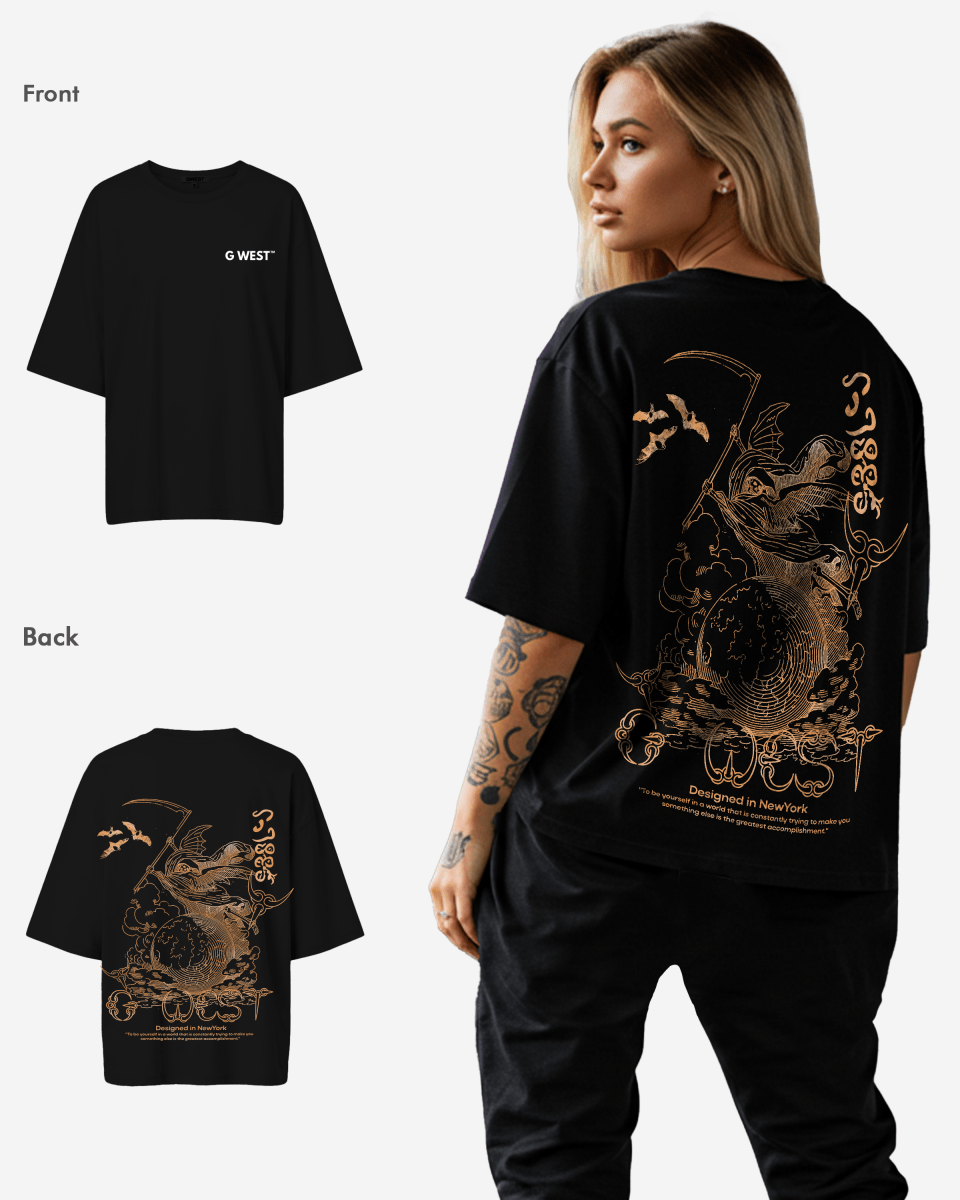 G West Oversized Gratitude Reaper Tee - WOMEN - G West