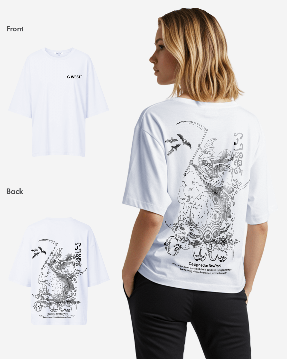G West Oversized Gratitude Reaper Tee - WOMEN - G West