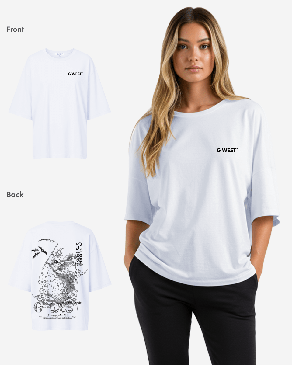 G West Oversized Gratitude Reaper Tee - WOMEN - G West