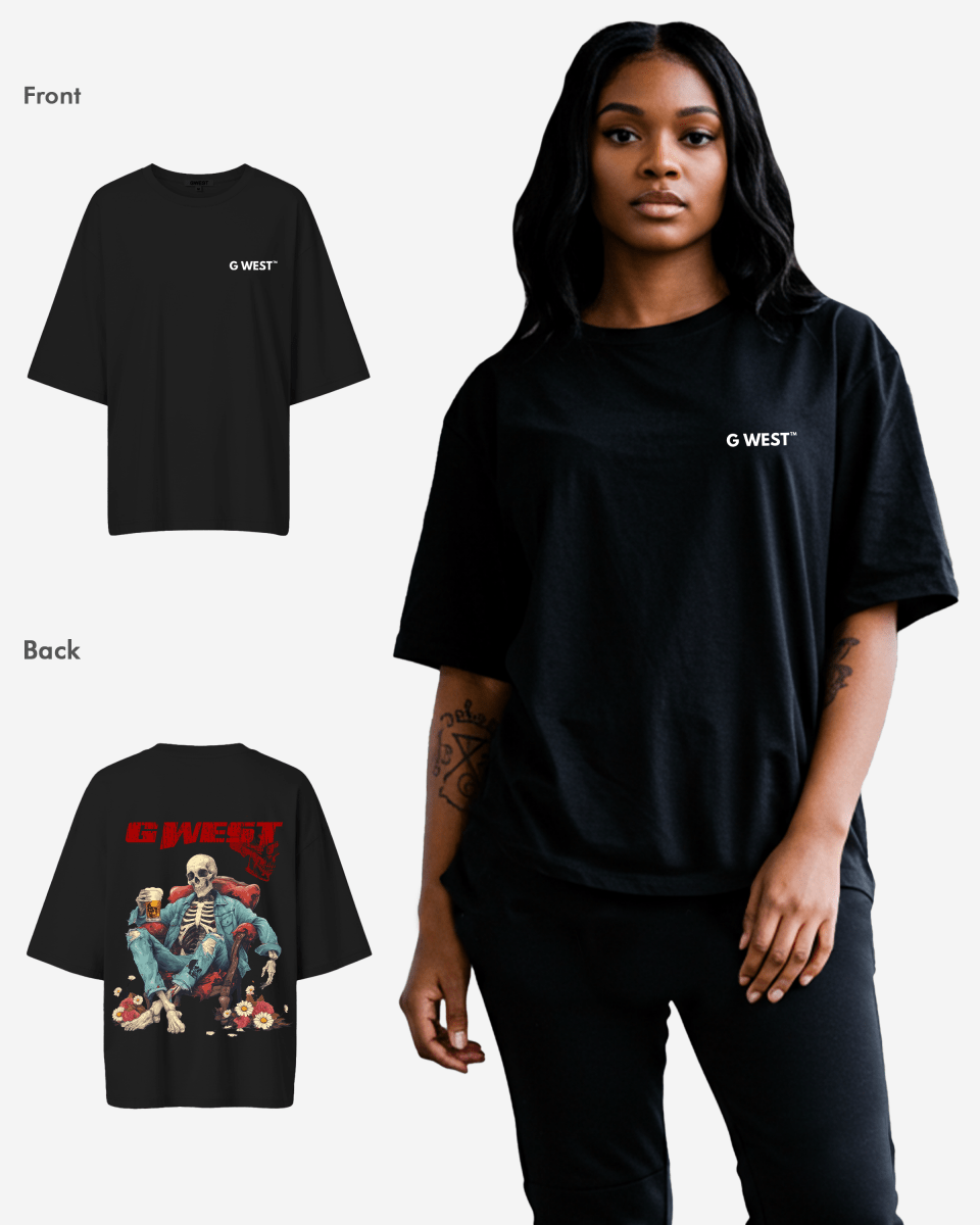 G West Oversized Happy Hour T Shirt - WOMEN - G West