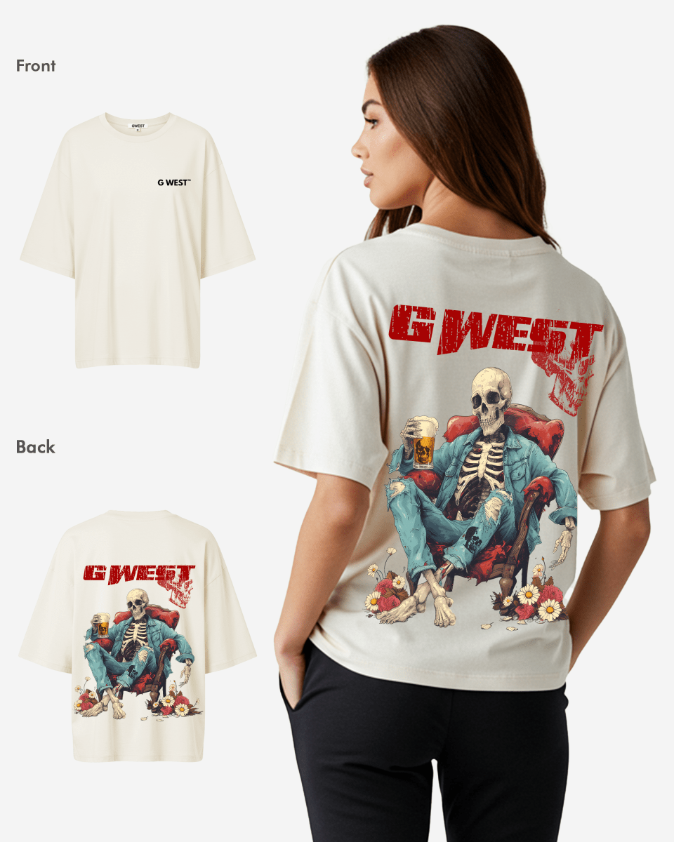 G West Oversized Happy Hour T Shirt - WOMEN - G West