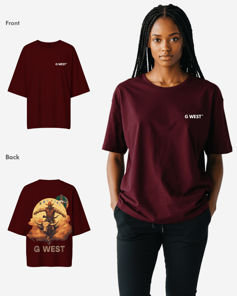 G West Oversized Houston Rodeo T-Shirt - 3 Colors - WOMEN - G West