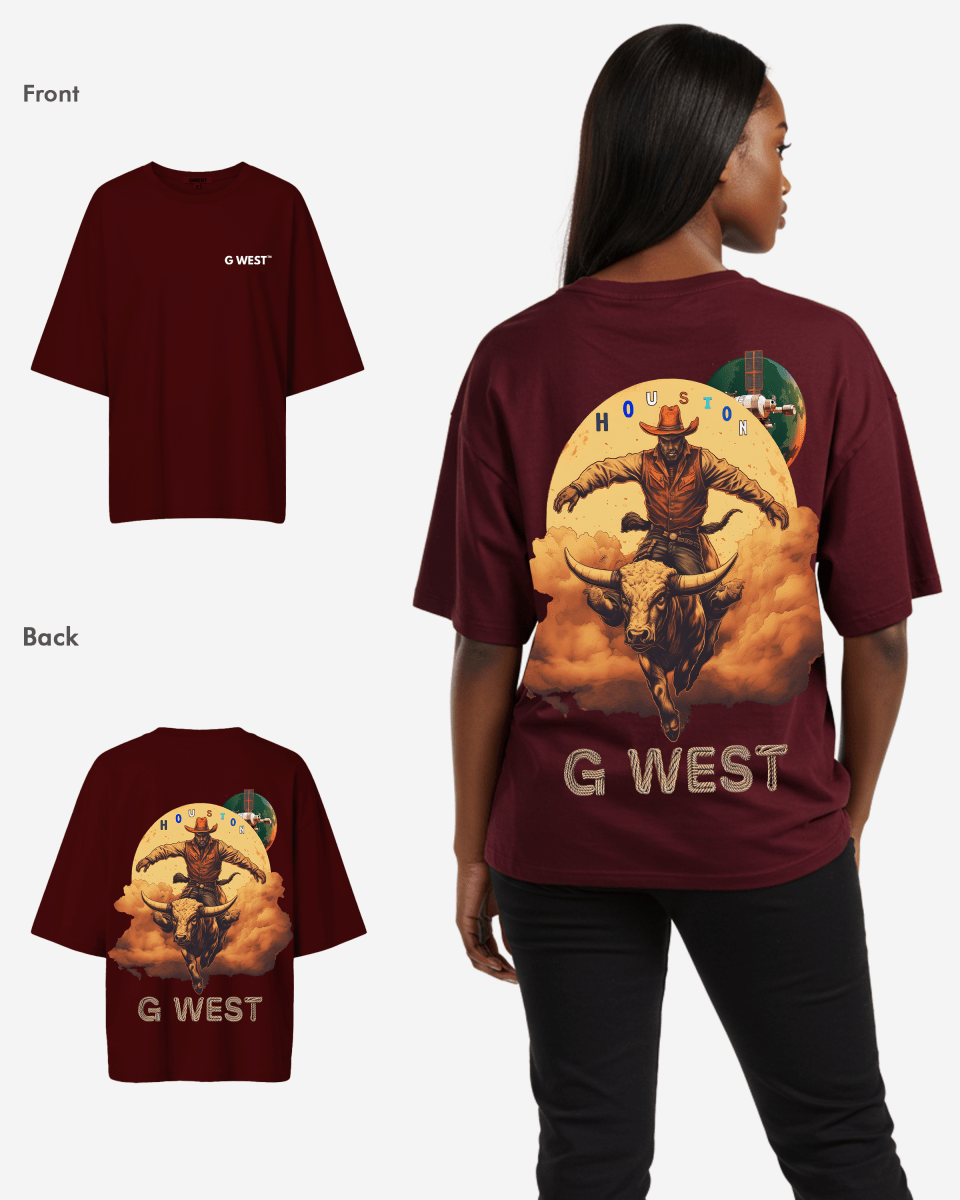 G West Oversized Houston Rodeo T-Shirt - 3 Colors - WOMEN - G West
