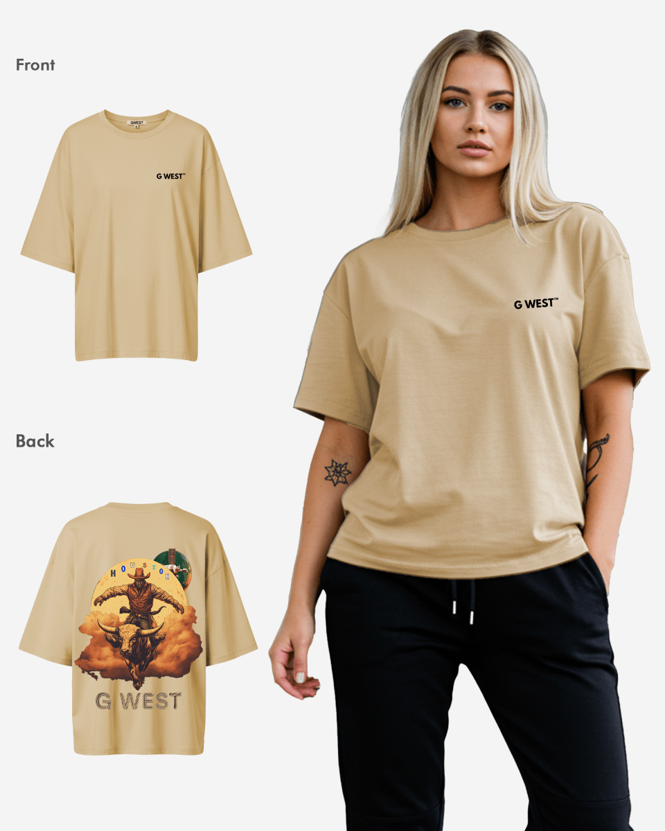 G West Oversized Houston Rodeo T-Shirt - 3 Colors - WOMEN - G West