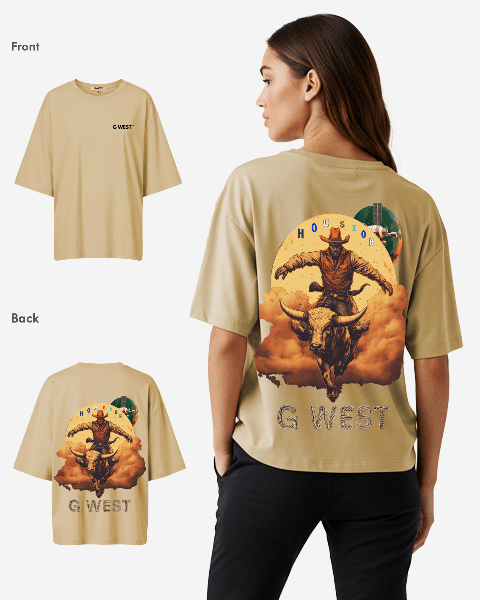G West Oversized Houston Rodeo T-Shirt - 3 Colors - WOMEN - G West