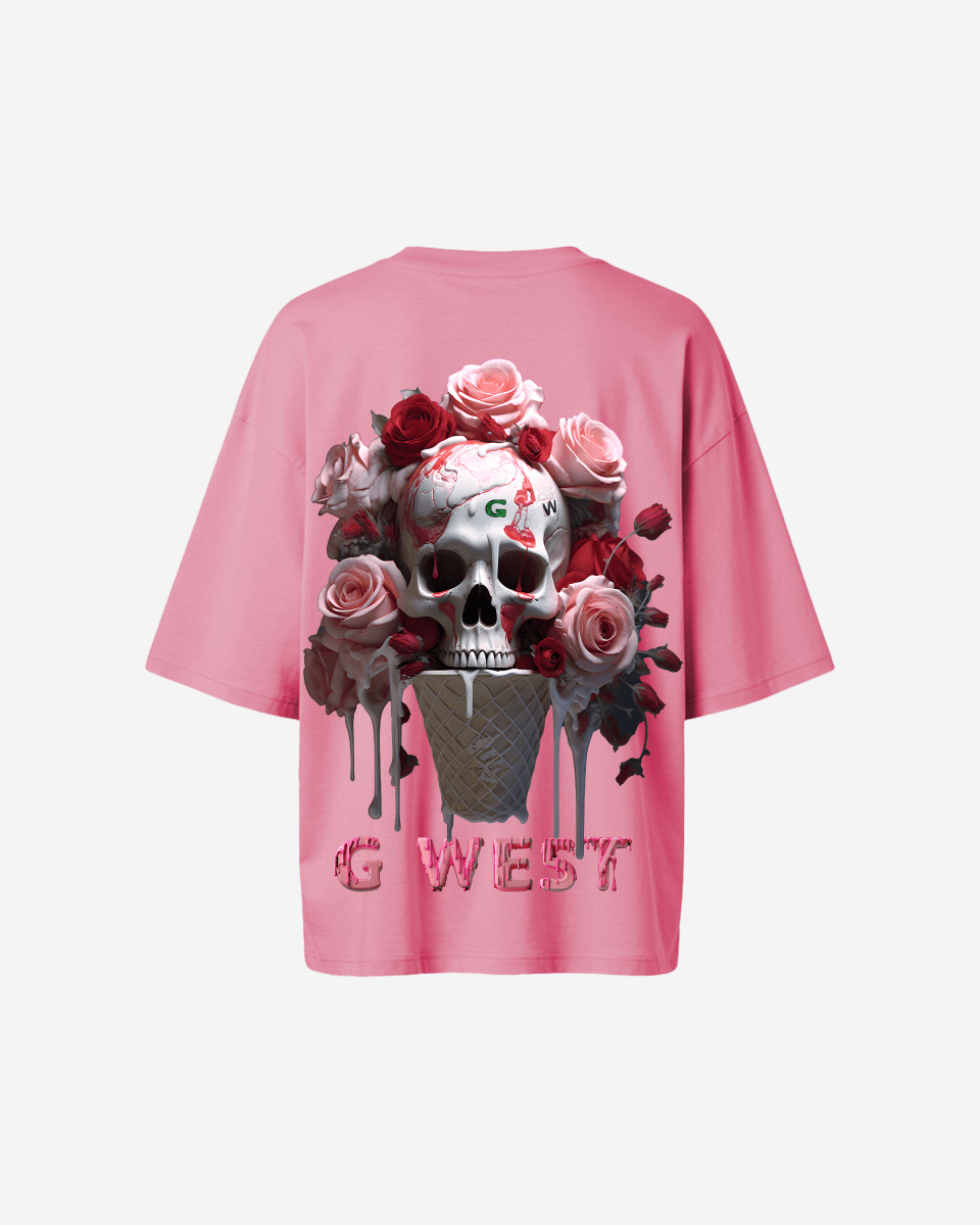 G West Oversized Ice Cream Skull Tee - WOMEN - G West