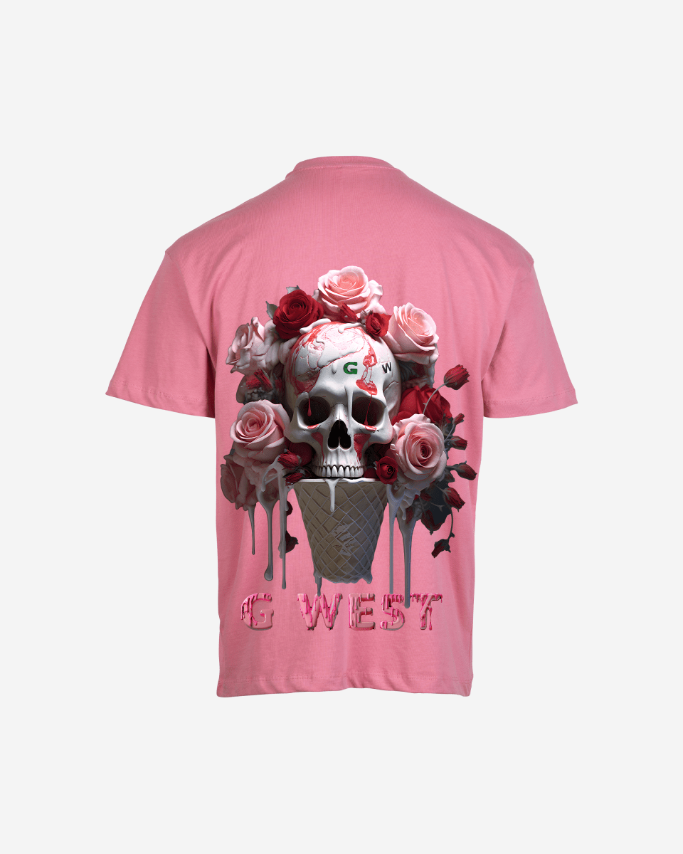 G West Oversized Ice Cream Skull Tee - G West