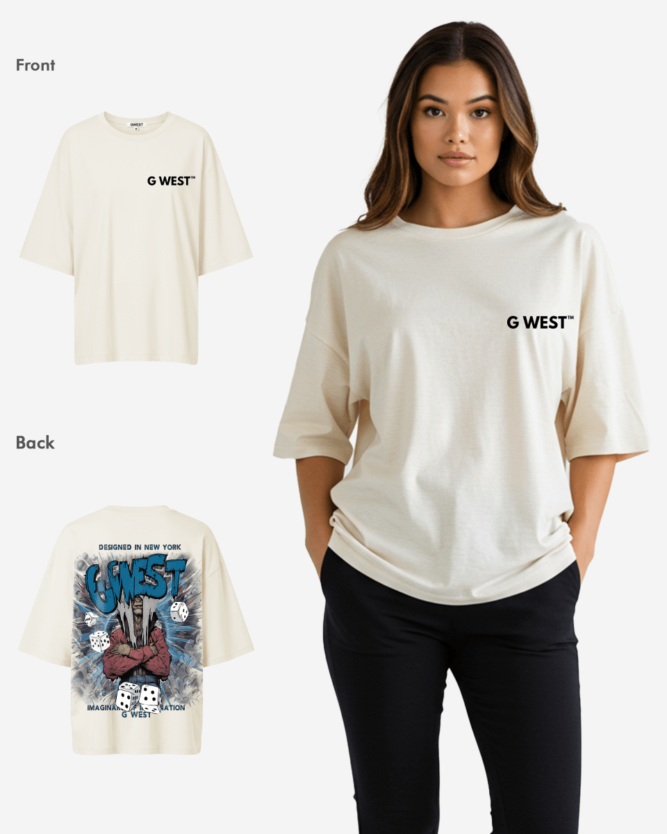 G West Oversized Imagine Of Imagination Tee - WOMEN - G West