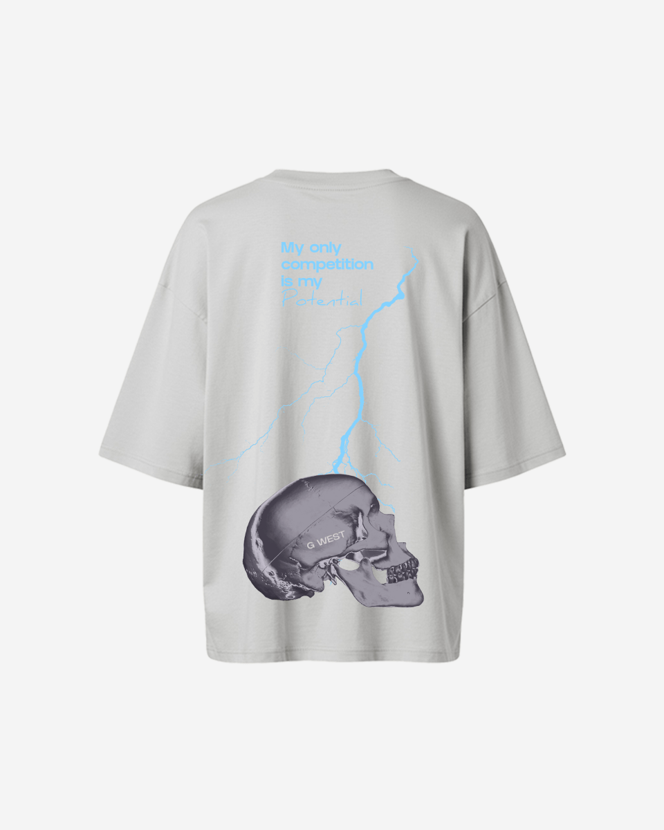 G West Oversized Lighting Skull Tee - Women - G West