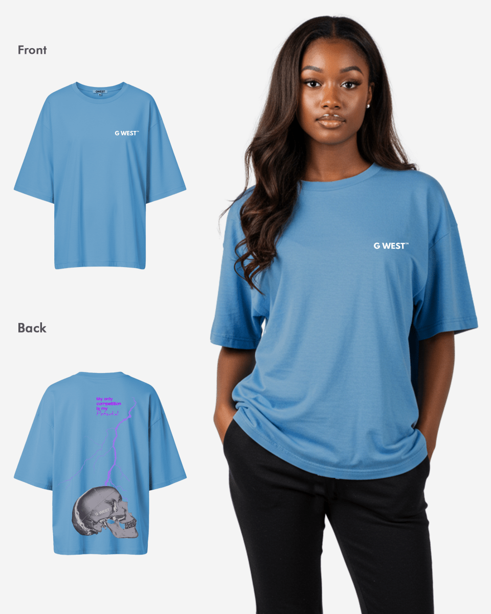 G West Oversized Lighting Skull Tee - Women - G West