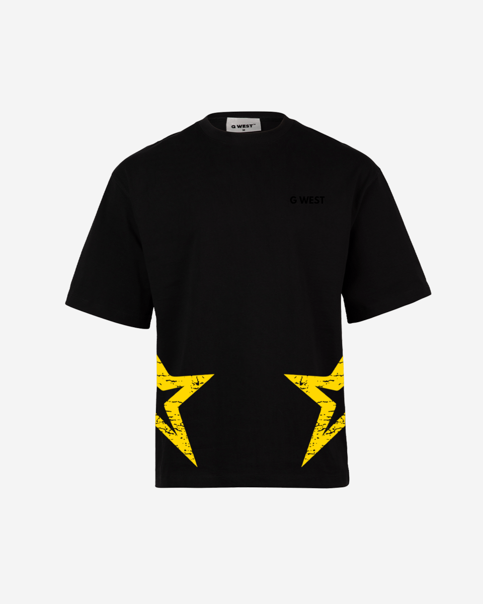 G West Oversized Louisiana Arch Logo Black Tee - G West