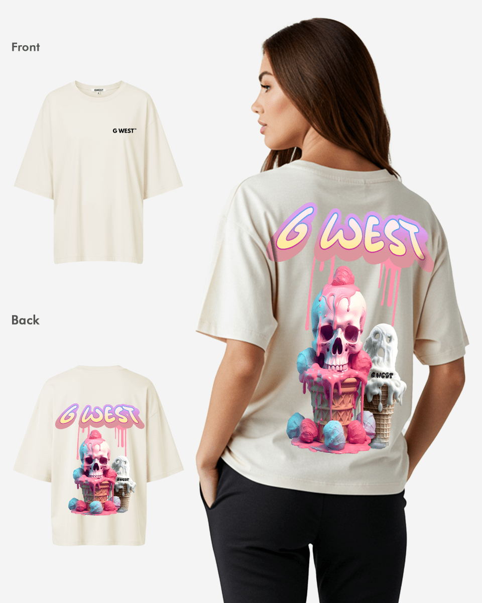 G West Oversized Melting Ice Cream Tee - WOMEN - G West