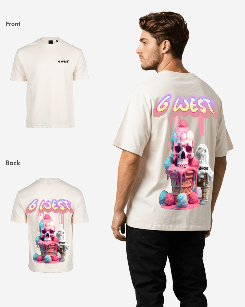G West Oversized Melting Ice Cream Tee - G West