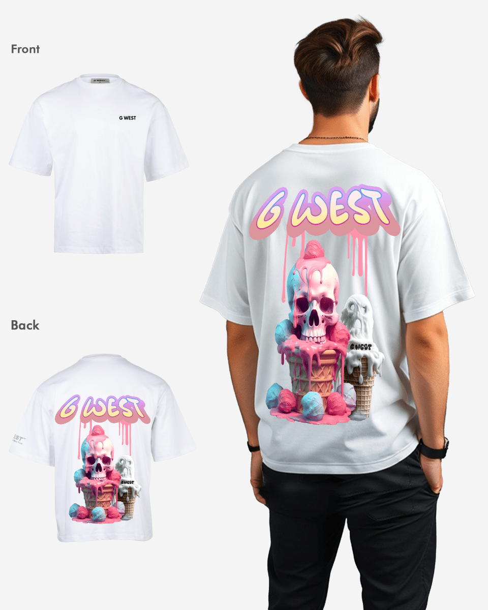 G West Oversized Melting Ice Cream Tee - G West