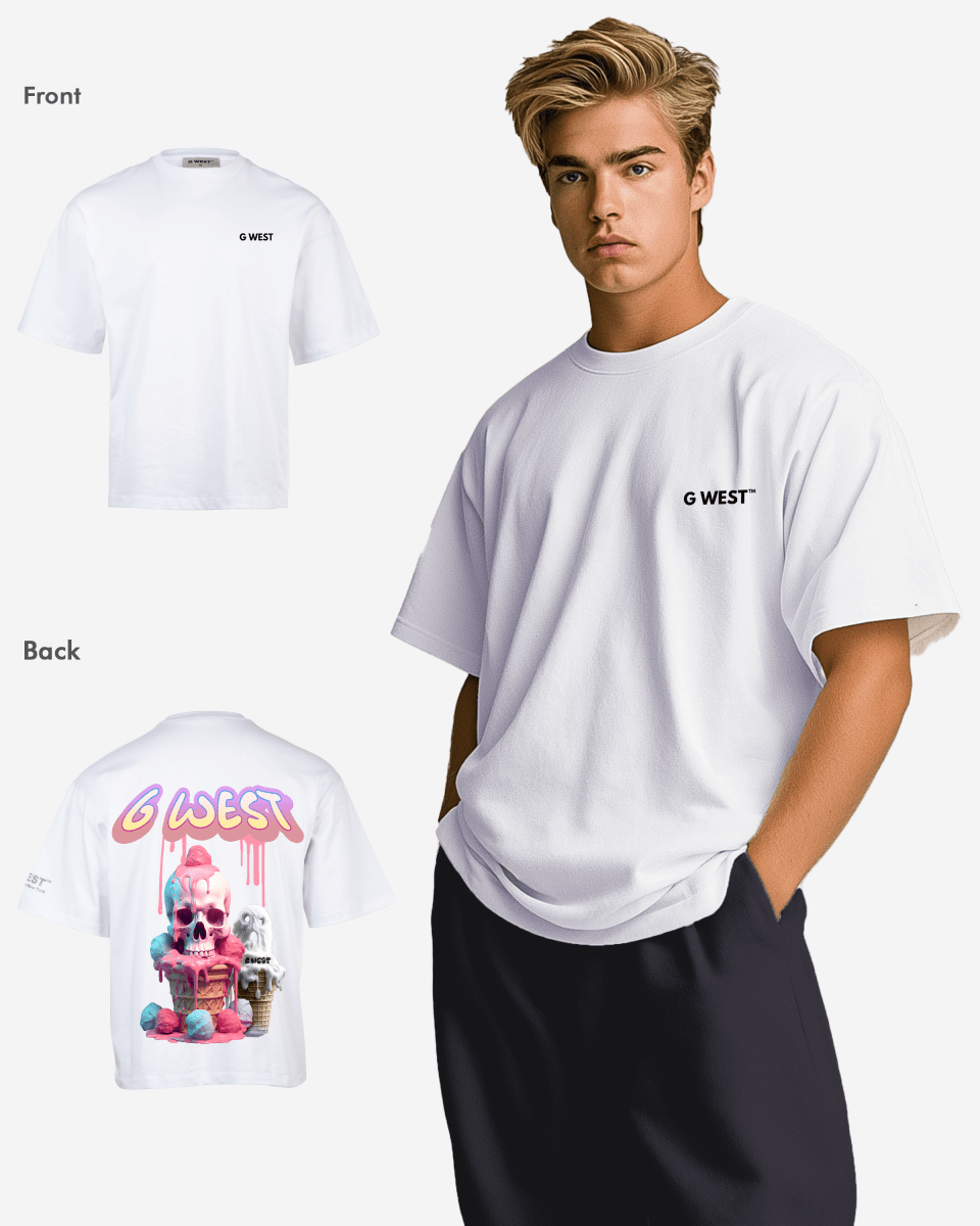 G West Oversized Melting Ice Cream Tee - G West