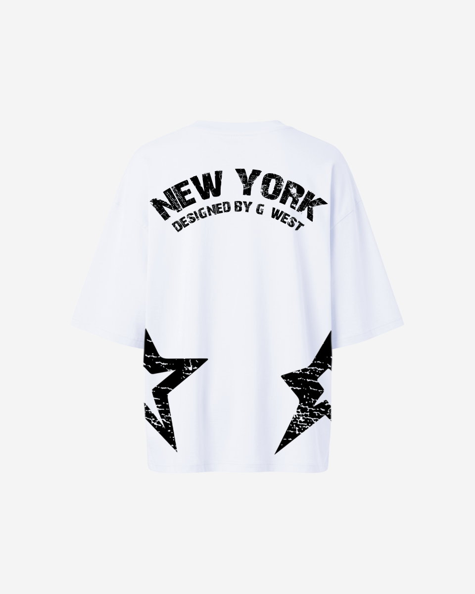 G West Oversized New York Arch Logo Tee - WOMEN - G West