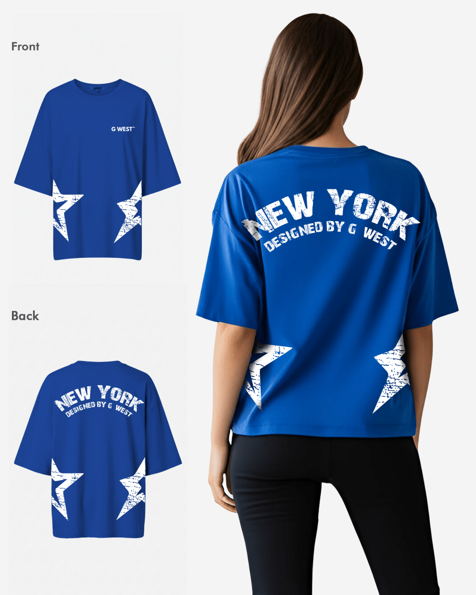 G West Oversized New York Arch Logo Tee - WOMEN - G West