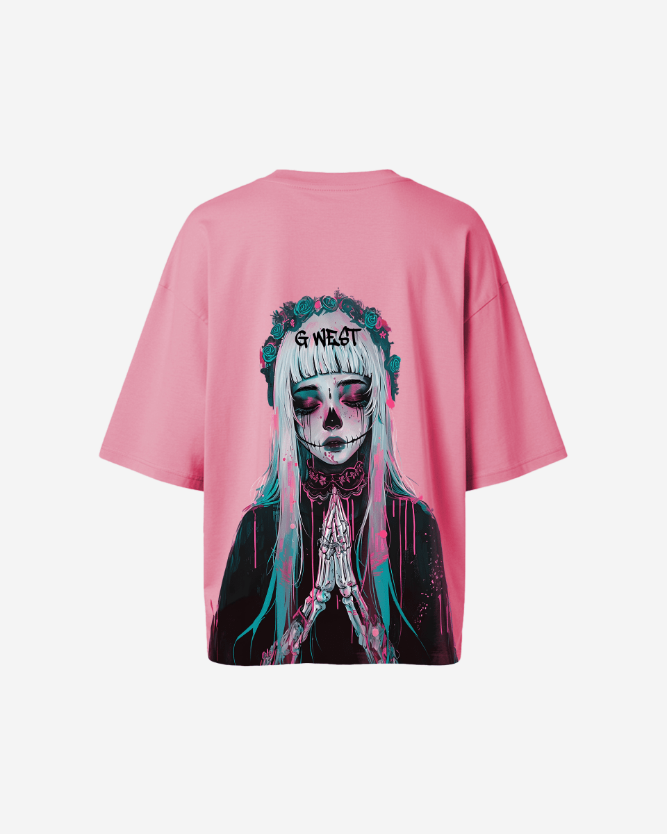 G West Oversized Praying Girl T Shirt - WOMEN - G West