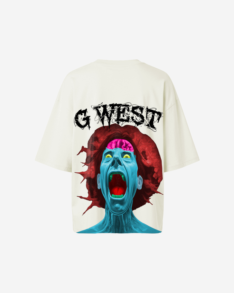 G West Oversized Premium Erupt Brain T-Shirt - WOMEN - G West