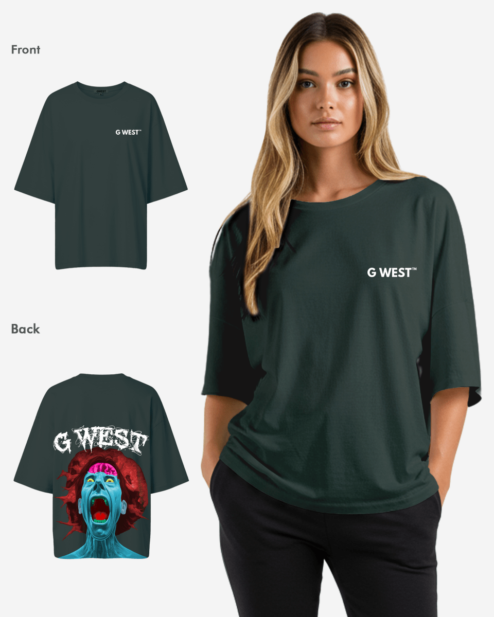 G West Oversized Premium Erupt Brain T-Shirt - WOMEN - G West