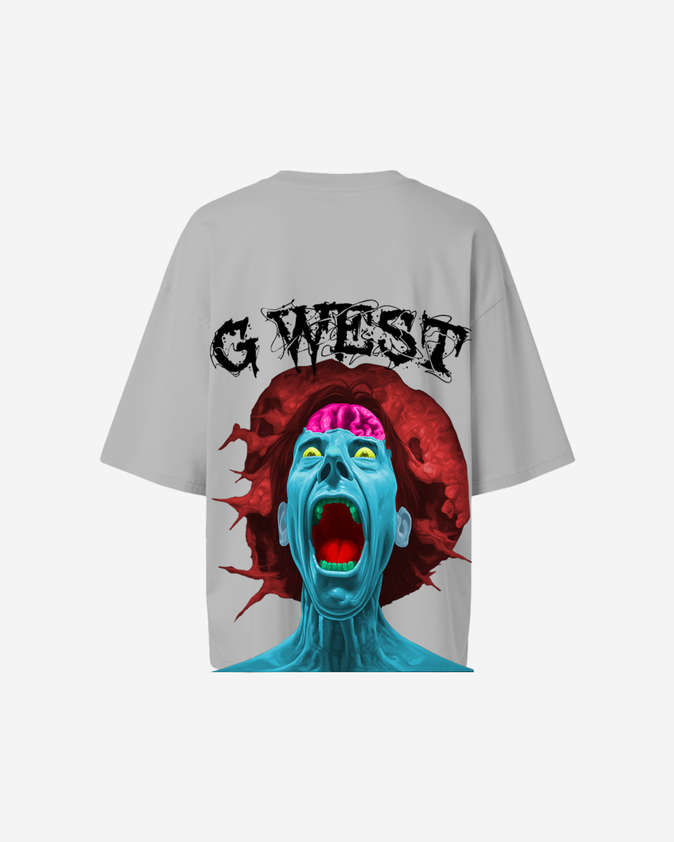 G West Oversized Premium Erupt Brain T-Shirt - WOMEN - G West