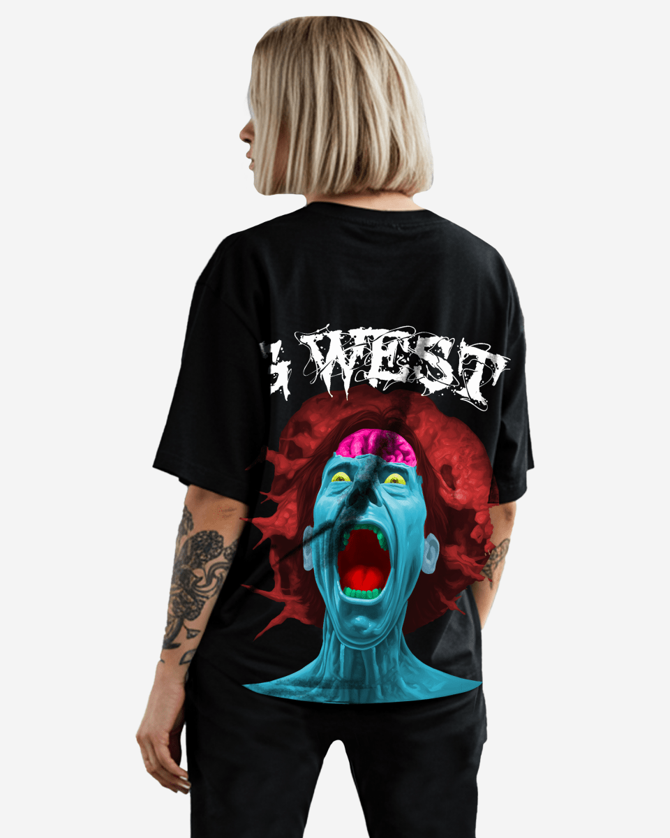 G West Oversized Premium Erupt Brain T-Shirt - WOMEN - G West