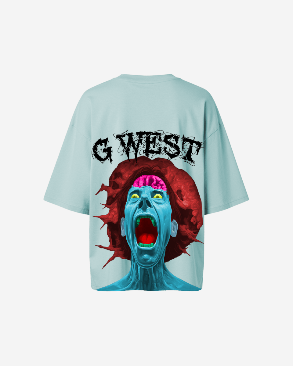 G West Oversized Premium Erupt Brain T-Shirt - WOMEN - G West