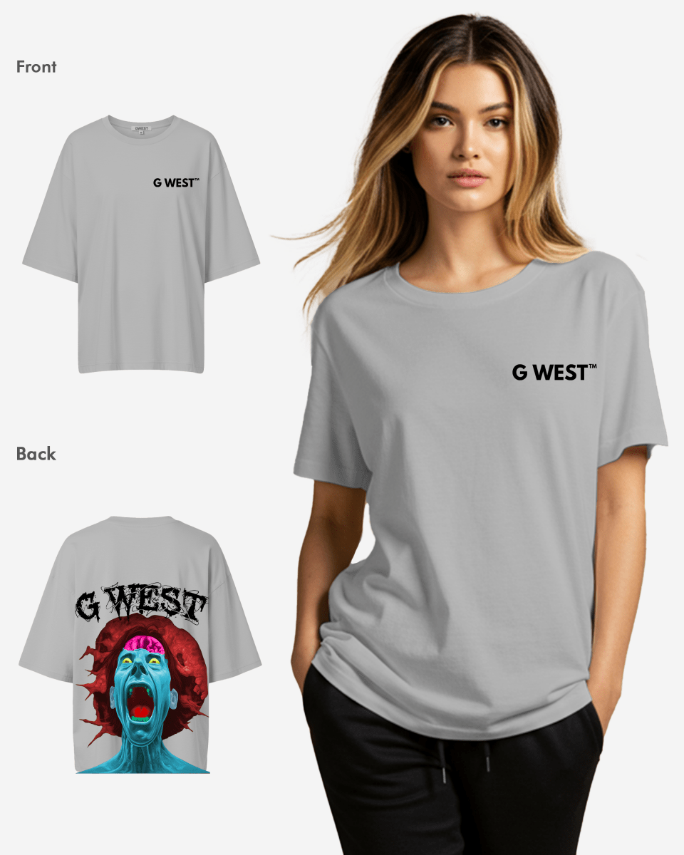 G West Oversized Premium Erupt Brain T-Shirt - WOMEN - G West