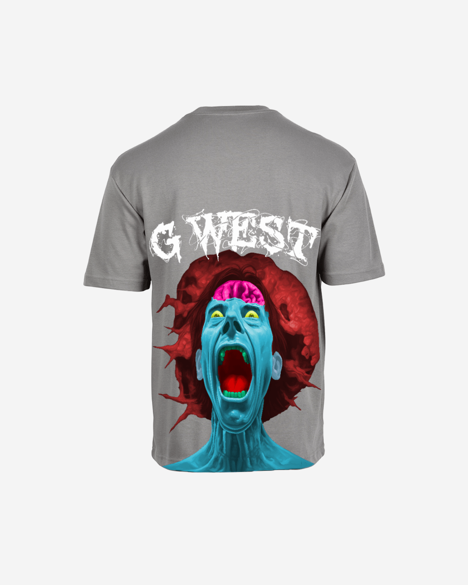 G West Oversized Premium Erupt Brain T-Shirt - G West