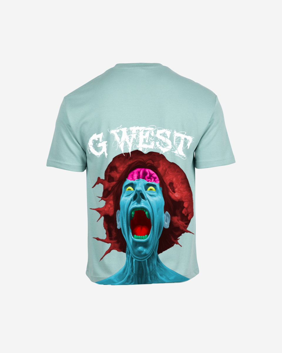 G West Oversized Premium Erupt Brain T-Shirt - G West