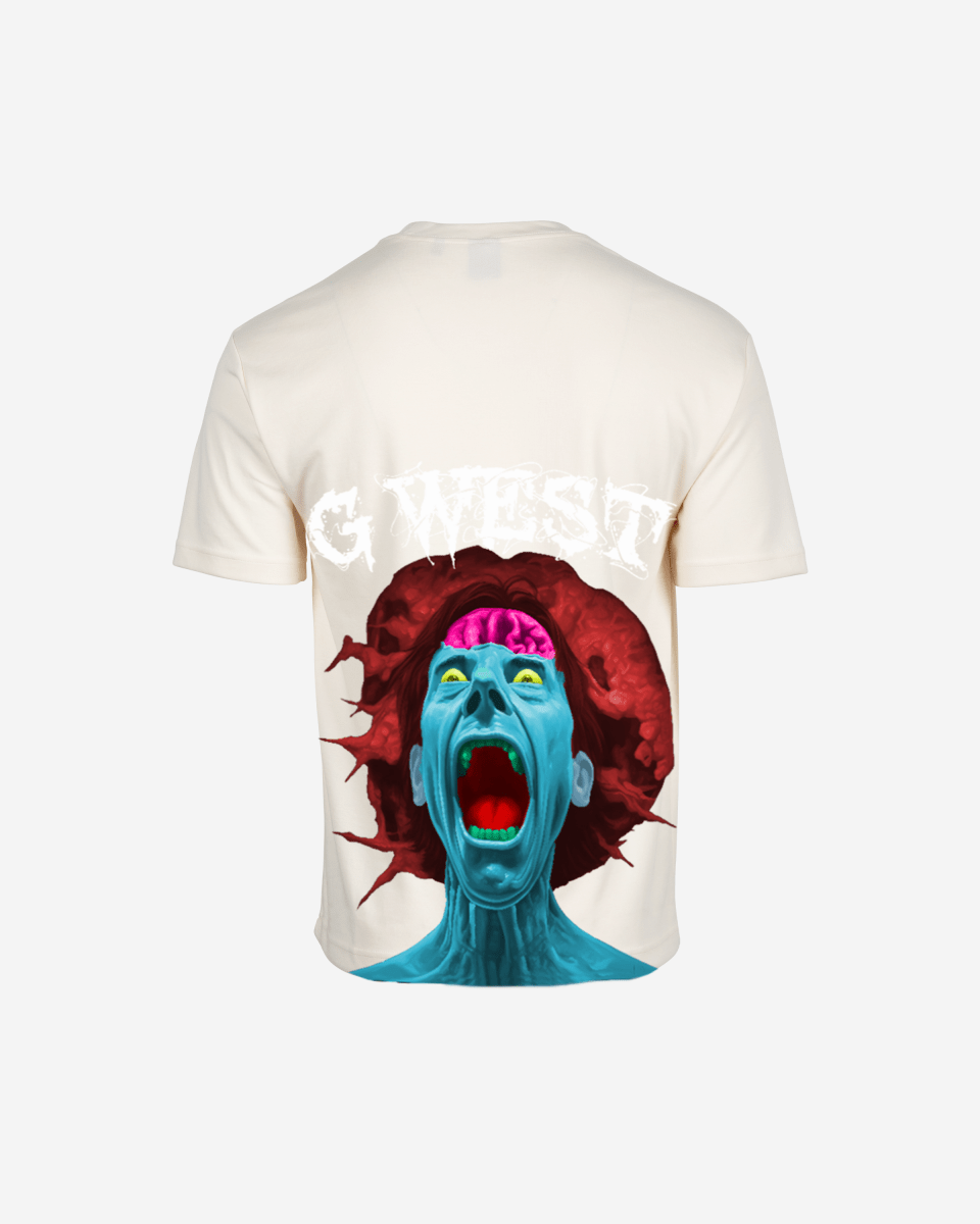 G West Oversized Premium Erupt Brain T-Shirt - G West
