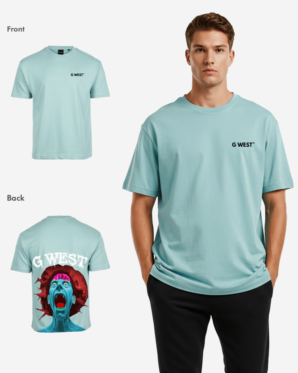 G West Oversized Premium Erupt Brain T-Shirt - G West