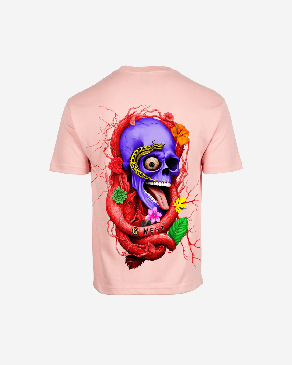 G WEST OVERSIZED PREMIUM SNAKE SKULL T - SHIRT - G West