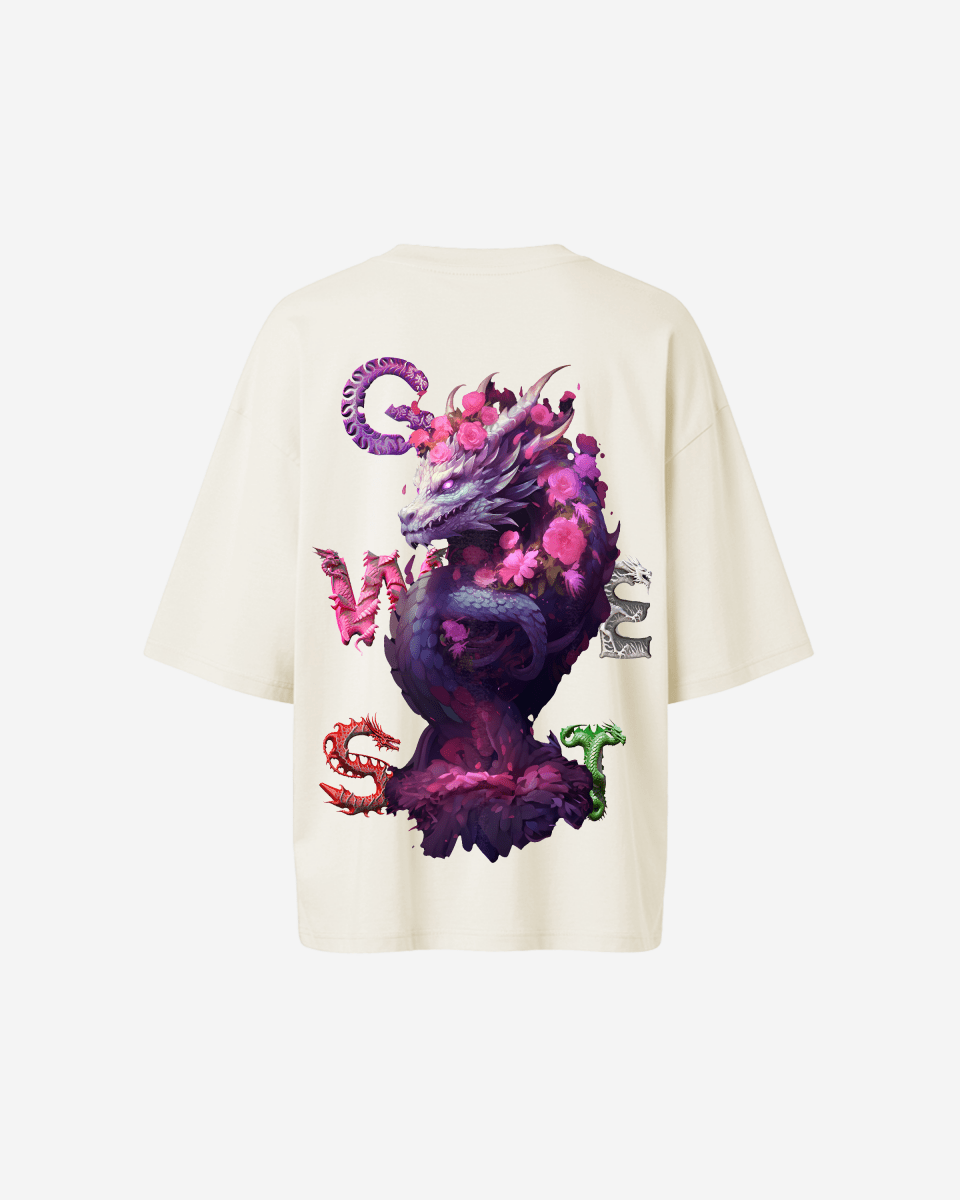G West Oversized Purple Dragon Tee - Women - G West