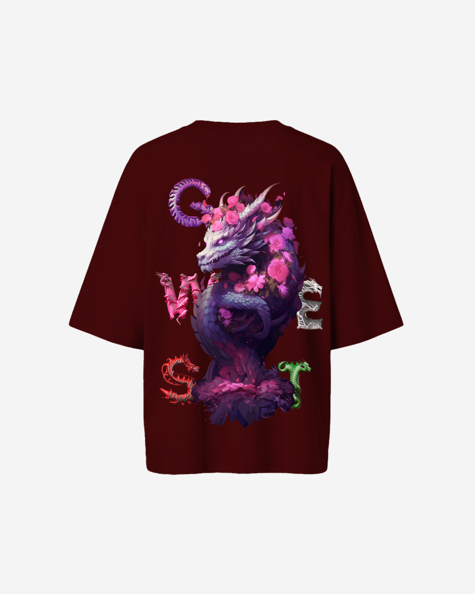 G West Oversized Purple Dragon Tee - Women - G West