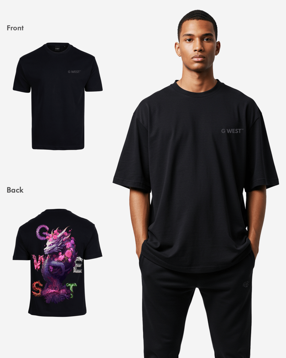 G West Oversized Purple Dragon Tee - G West
