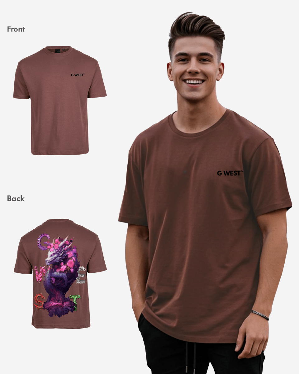 G West Oversized Purple Dragon Tee - G West