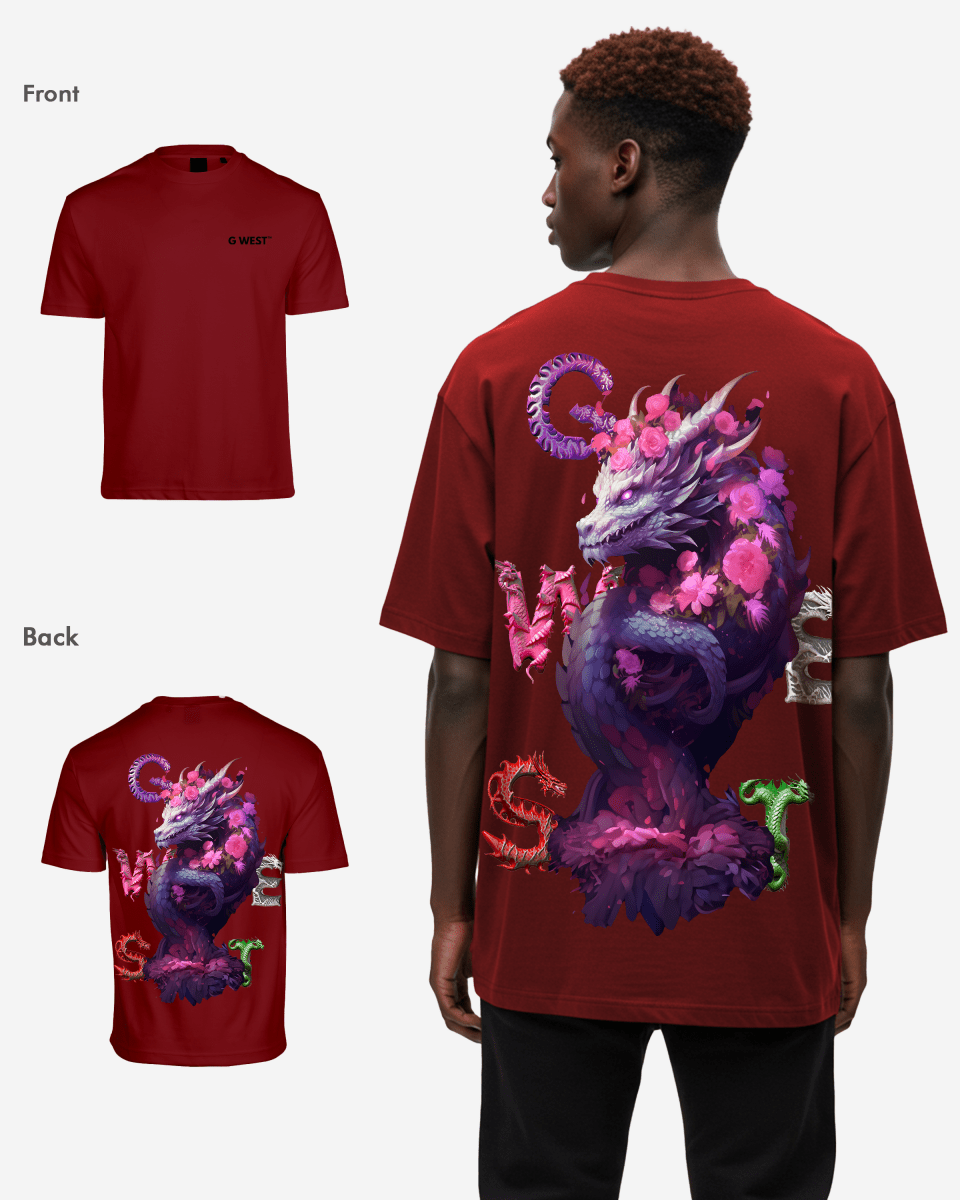 G West Oversized Purple Dragon Tee - G West