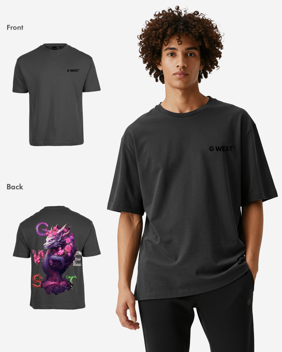 G West Oversized Purple Dragon Tee - G West