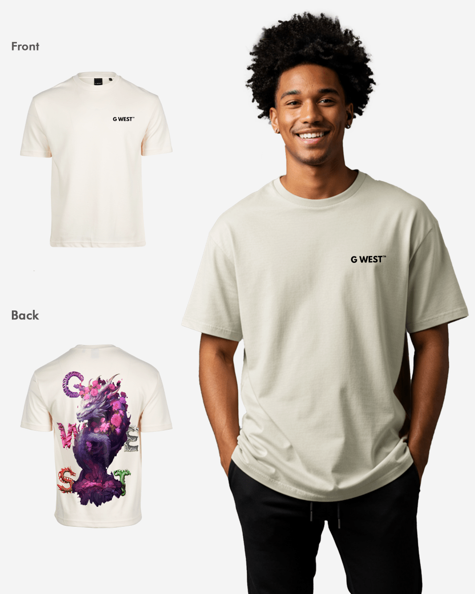G West Oversized Purple Dragon Tee - G West
