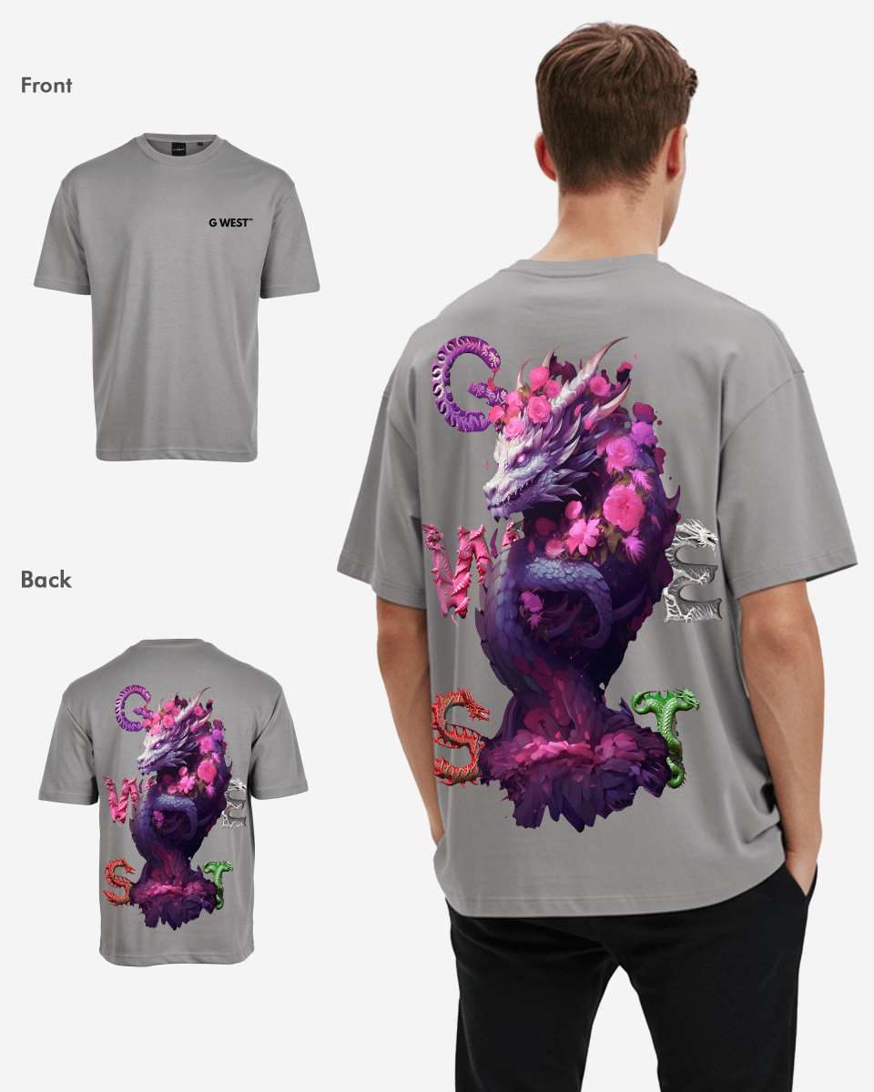 G West Oversized Purple Dragon Tee - G West