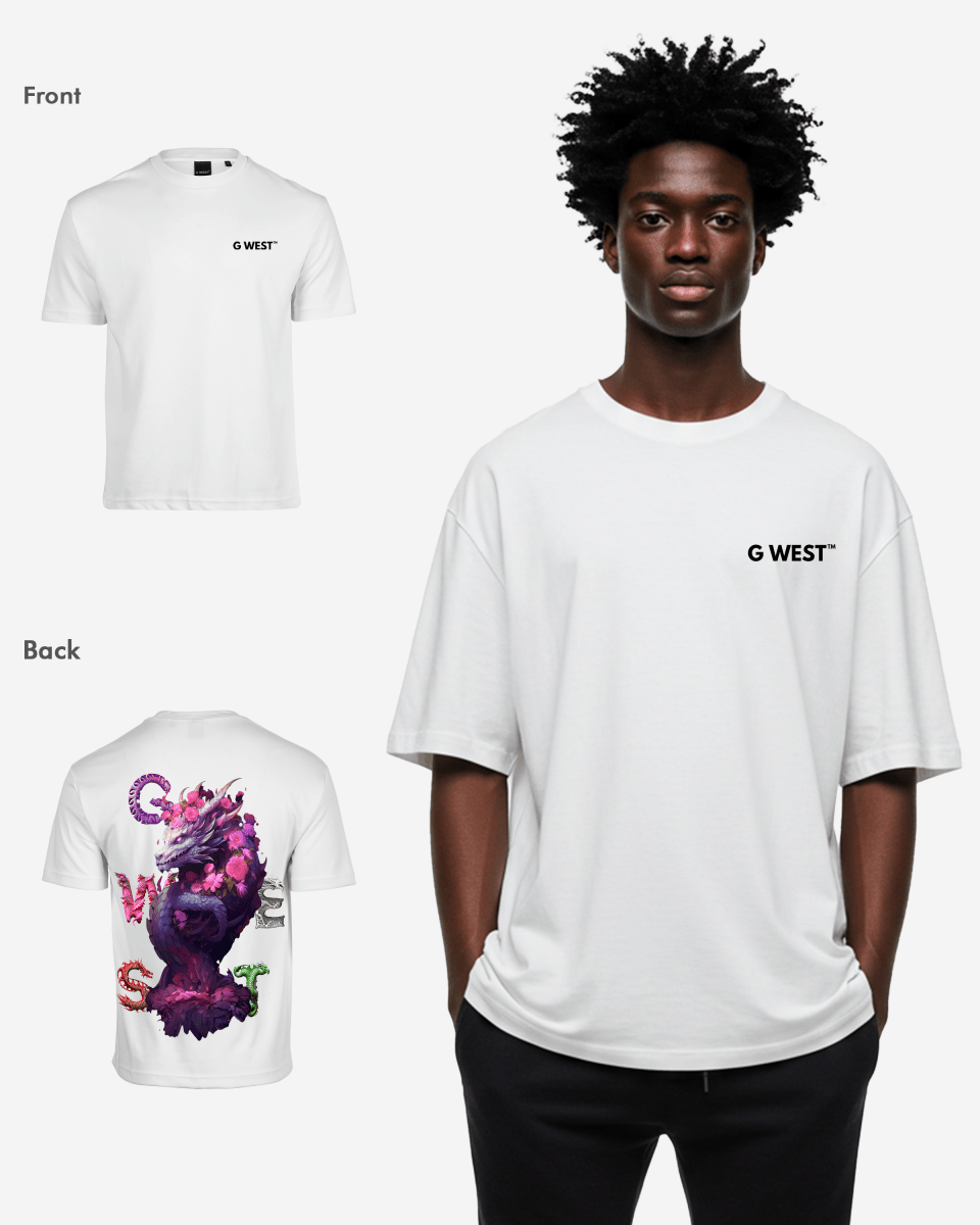 G West Oversized Purple Dragon Tee - G West