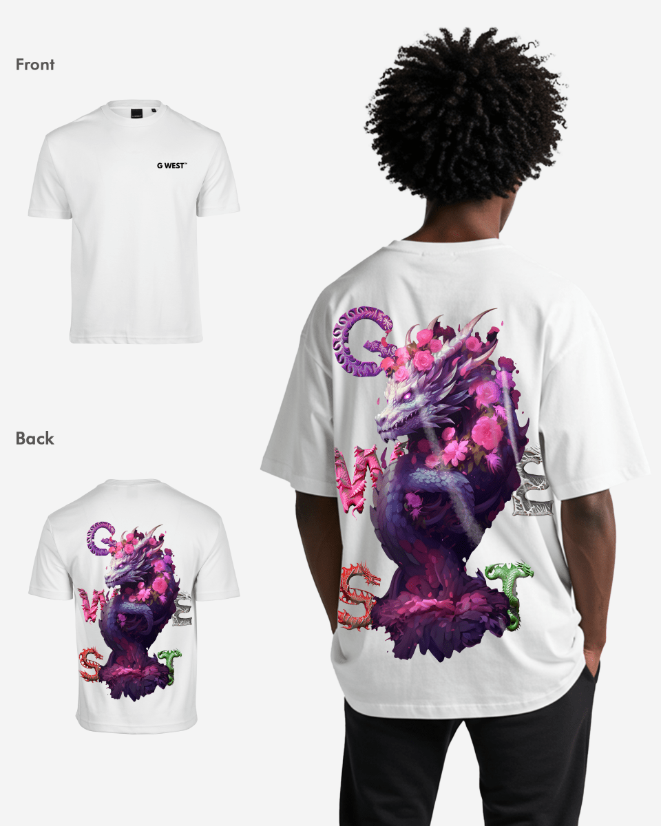 G West Oversized Purple Dragon Tee - G West