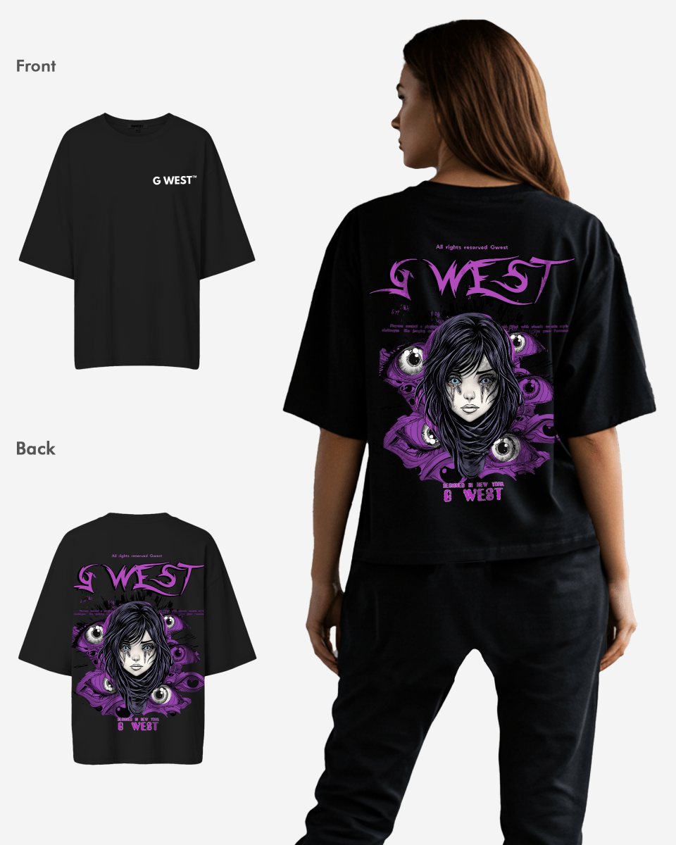 G West Oversized Purple Eye Tee - WOMEN - G West