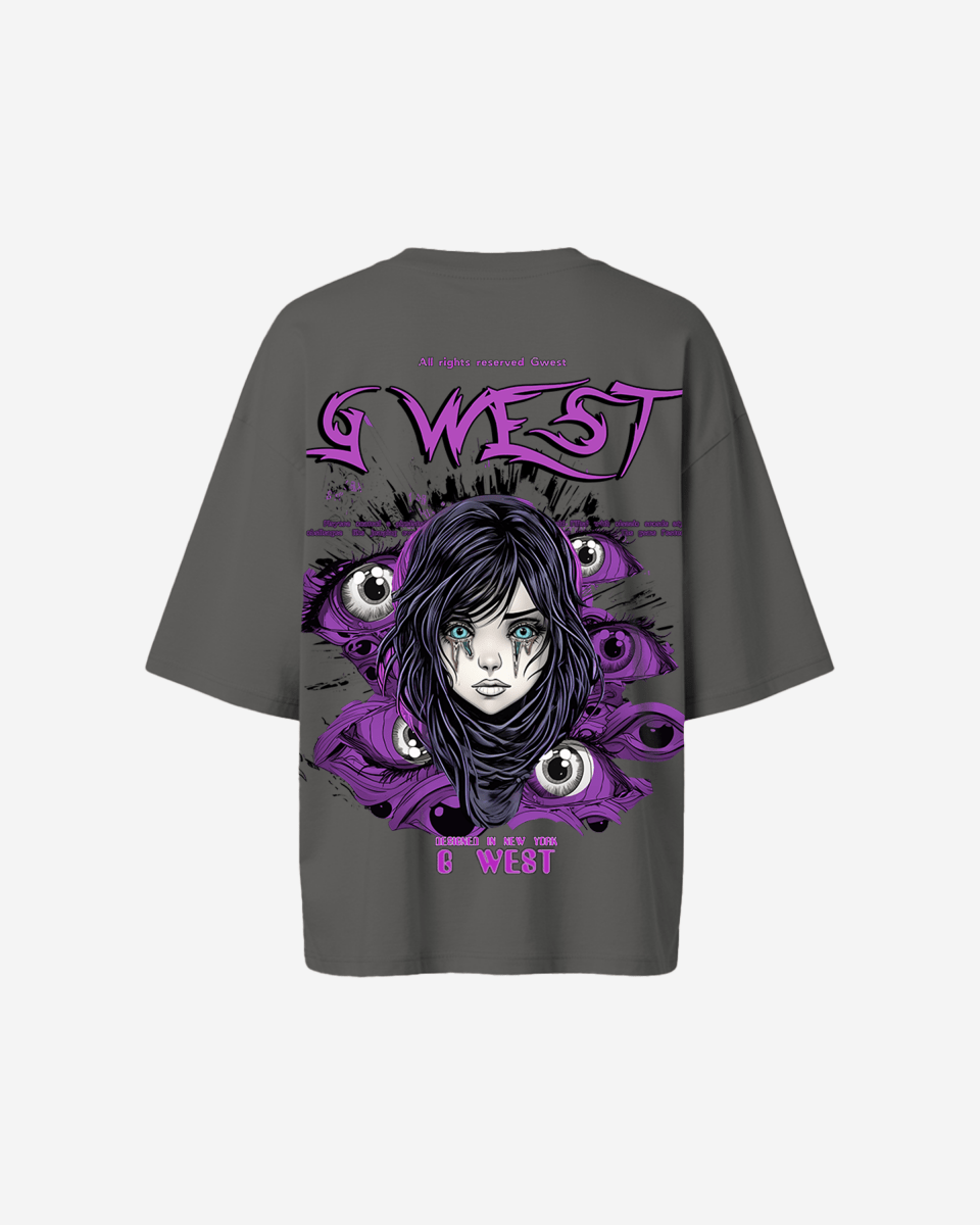 G West Oversized Purple Eye Tee - WOMEN - G West