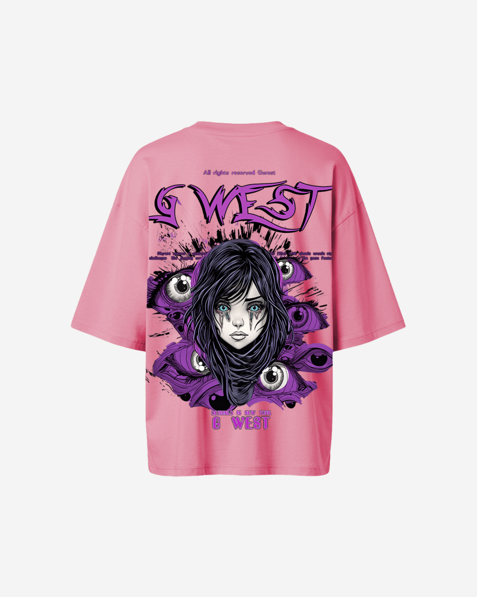 G West Oversized Purple Eye Tee - WOMEN - G West