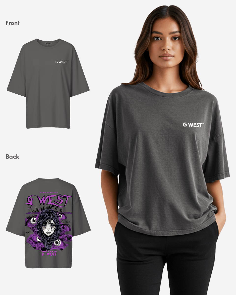 G West Oversized Purple Eye Tee - WOMEN - G West