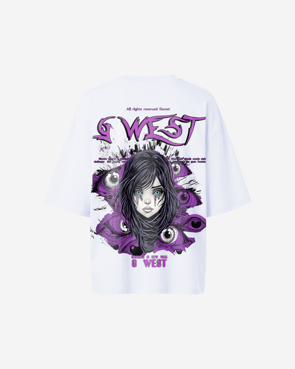 G West Oversized Purple Eye Tee - WOMEN - G West