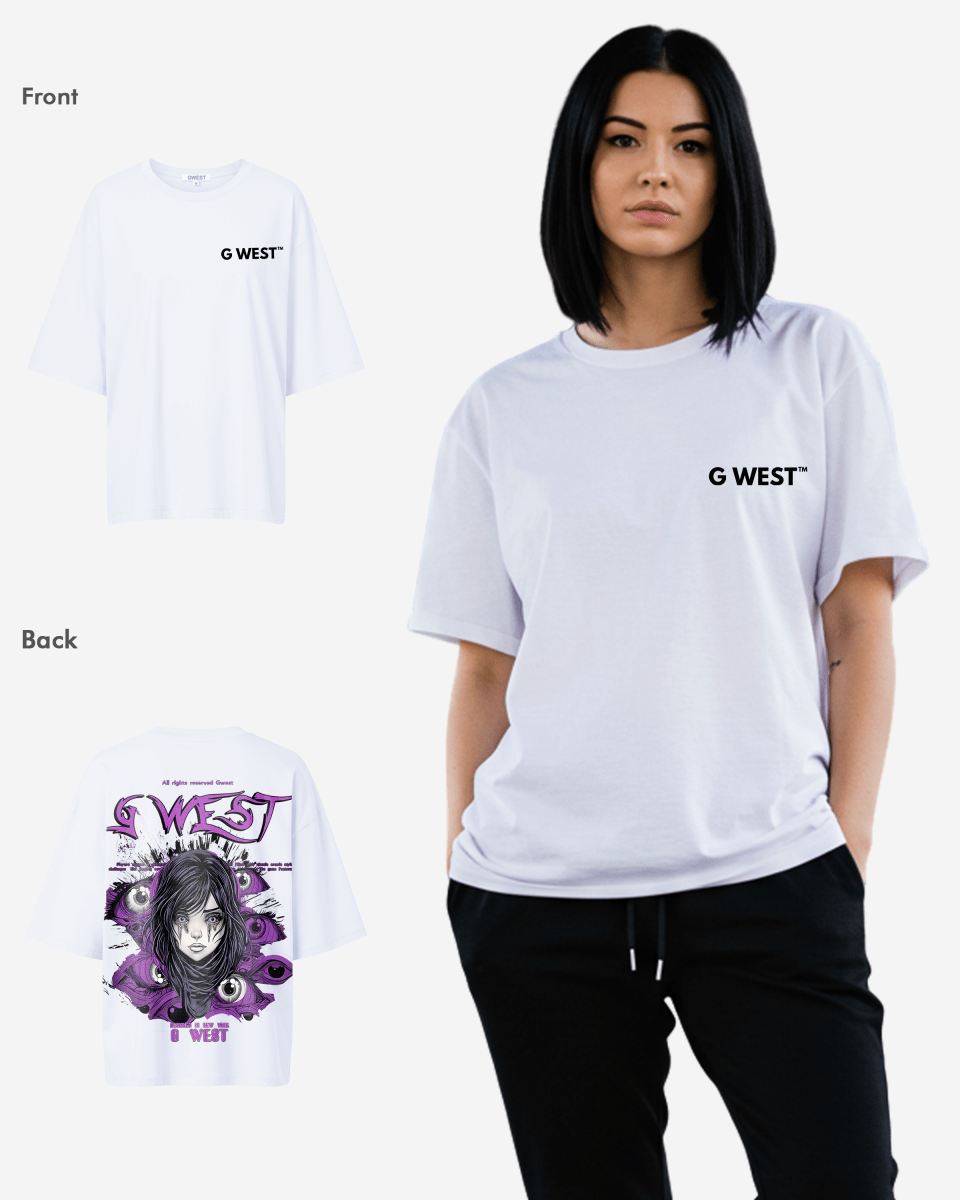 G West Oversized Purple Eye Tee - WOMEN - G West