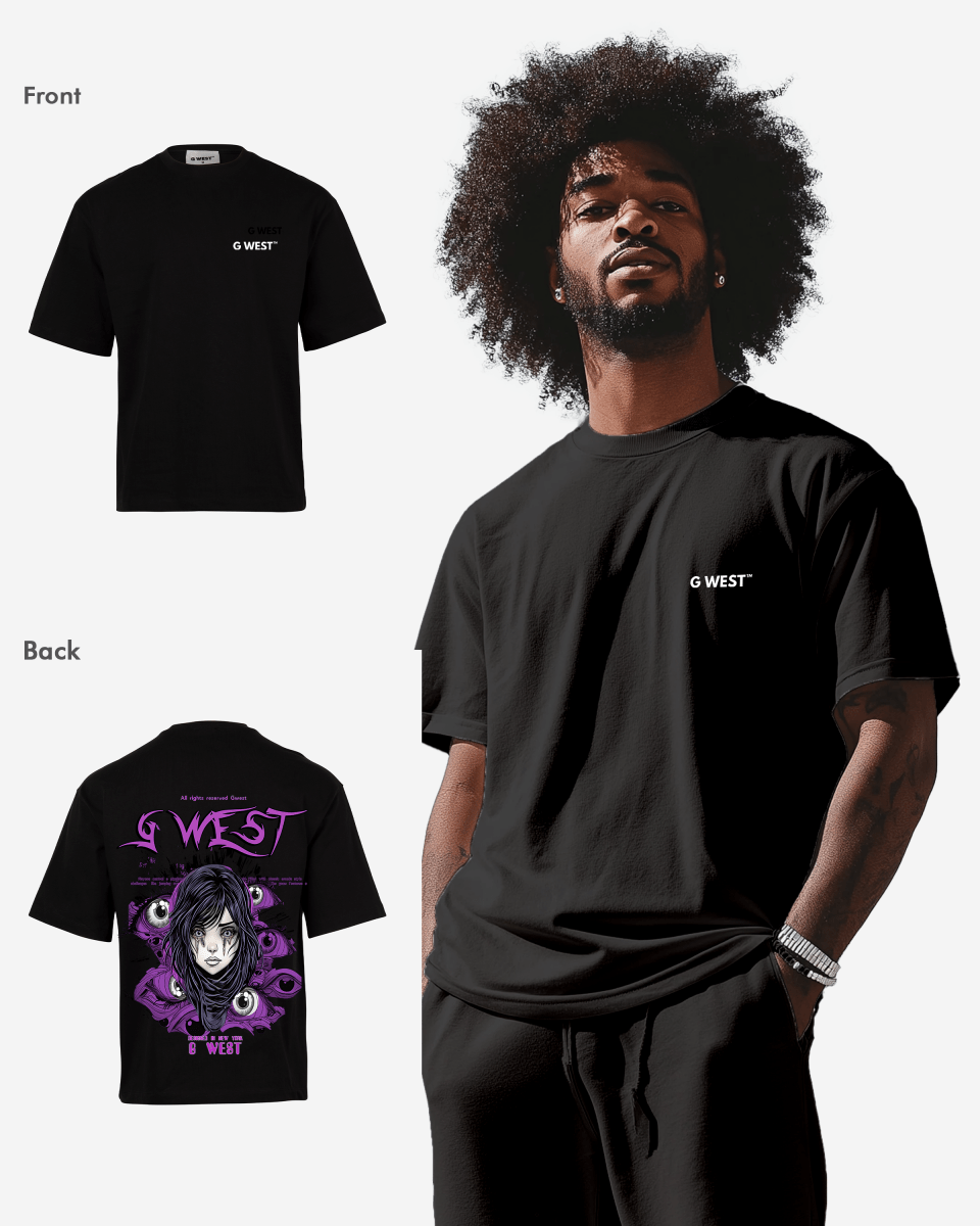 G West Oversized Purple Eye Tee - G West